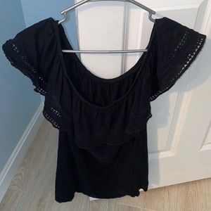 Old Navy Black Lace Shirt